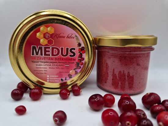 Medus ar žāvētām dzērvenēm